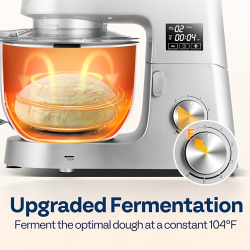 9-in-1 Stand Mixer with Fermentation & Timer, 7.5-Quart, Silver (9-in-1 / Silver)