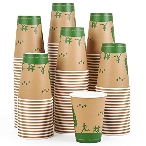 12 oz Compostable Paper Coffee Cups with PLA Lined (12oz-240)