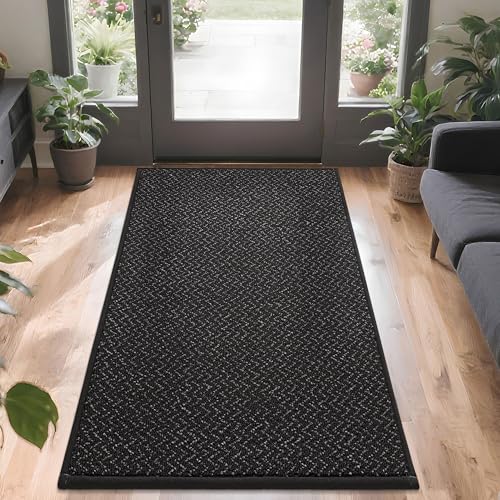 Dirt Trapper Door Mat 36"x60" Non Slip Washable Black