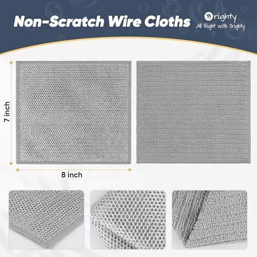 Dish Cloths 12 Pack Double (Grey)