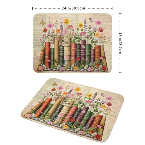 Vintage Books Dish Drying Mat (Book Shelf / 24" x 18")