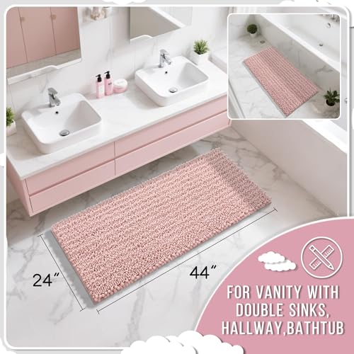 Long Bathroom Rugs Non Slip Washable 44x24 Inch (7.35 Sq Ft)