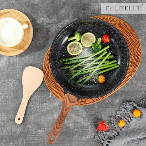 Nonstick Ceramic Frying Pans Skillets Set (8"+9.5"+11" Set / Black)