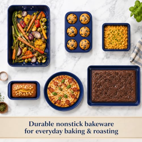 Stackable Nonstick Bakeware Set (Blue)