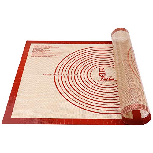 Non slip Silicone Pastry Mat Extra Large Measurements 28''x 20'' Baking Mat (28"L x 20"W)