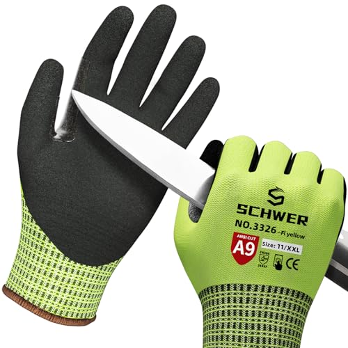 ProGuard Highest Level Cut Resistant Work Gloves PR3326 for Extreme Protection (XX-Large / Yellow)