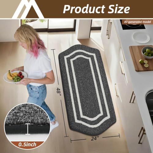 Kitchen Rugs and Mats 24"x48" Non Slip Kitchen Mats for Floor