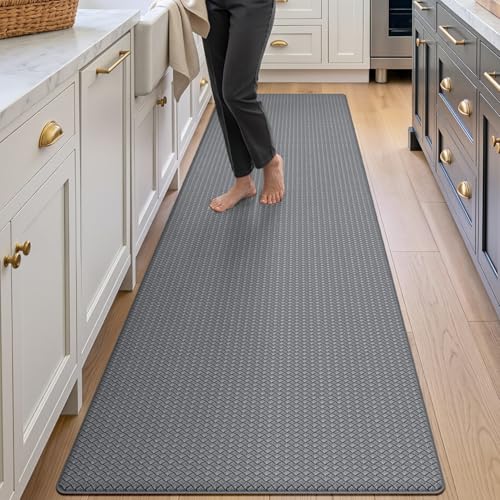Kitchen Floor Mats Cushioned Anti Fatigue (2-grey / 86"l X 23"w X 0.4"th)