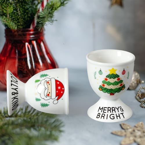 Christmas Ceramic Egg Cups (Xmas)