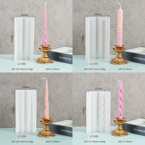 8 Piece Spiral Candle Molds (LZ-pillar-candle-pack)