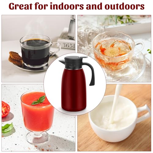 70oz Thermal Coffee Carafe (70oz, Red / 70 Ounces)