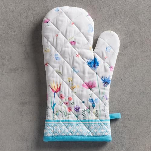 Maison d'Hermine Oven Gloves 100% Cotton Oven Mitt (080 - Flower in the Field / 7.5" x 13" (Oven Mitt))