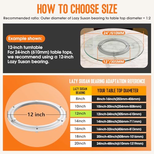 Heavy Duty Lazy Susan Bearing 12 Inch