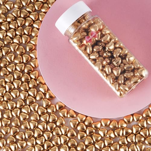 Gold Heart Shapes Sprinkles (4.58 Ounce)