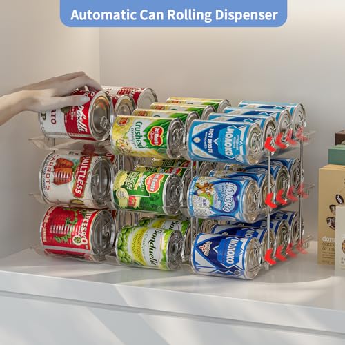 2 Pack 3 Tier Can Organizer for Pantry (3*6)