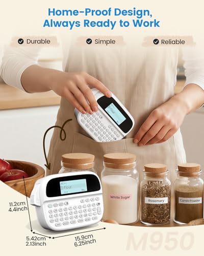 M950 Label Maker Machine with 5 Color Tapes Rechargeable Labeler (label maker with 5 tapes)