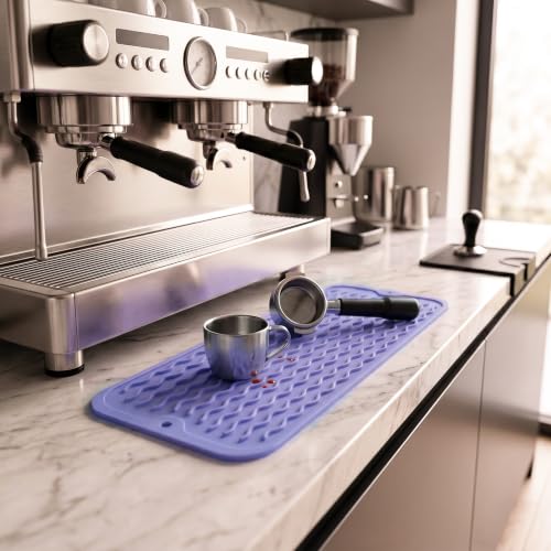 Silicone Dish Drying Mat for Multiple Usage (Light Purple / 17"L x 6"W)