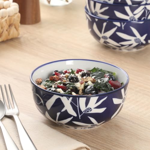 Ivory Estate 4 (Blue/White Floral (Ivory Estate) / 5.5" Cereal Bowl (Set of 4))