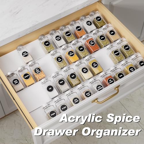 White Spice Drawer Organizer (White / 8 Pack)