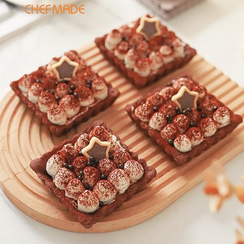 Mini Square Tart Pan Set (4" Square 4Pcs)