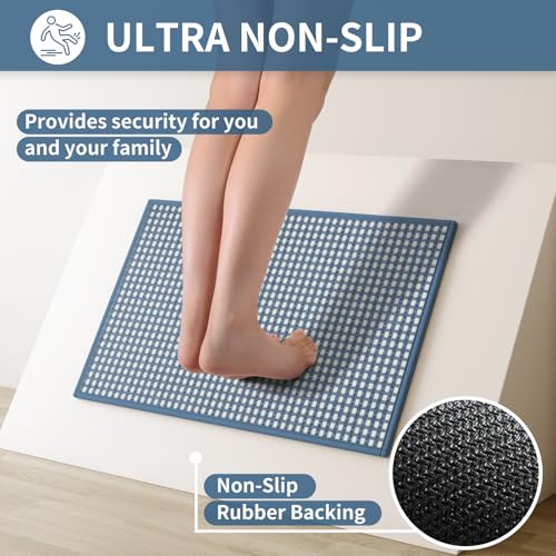 Kitchen Mat Kitchen Rugs Sets of 2 PCS Non Slip Blue 17"x30"+17"x59"