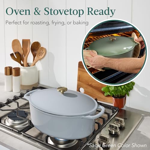 Oval 7.5 Quart Enamel Cast (French Gray / 7.5qt Oval)