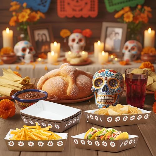 Mexican Taco Nights Food Trays (Mexican Brown)