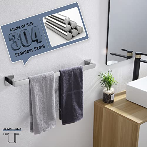 24 Inch Towel Bar (Polished Chrome / 24-Inch (2 Pack))