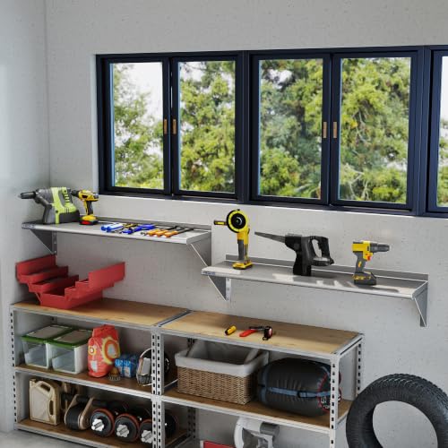 HARDURA Stainless Steel Shelf 12" X 48" (12" x 48"-2 PACKS)