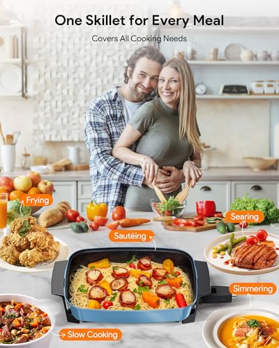 Medley XL Digital Electric Skillet (Cozy Blue)