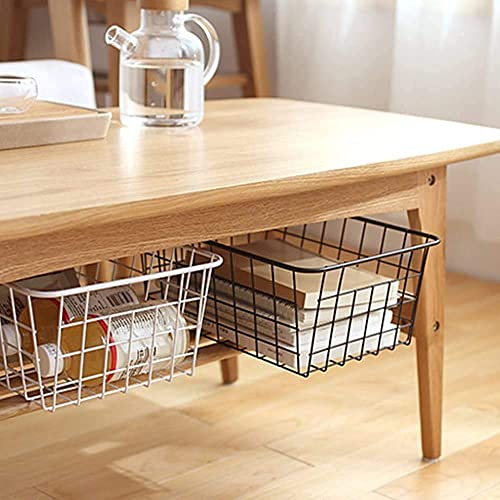 Wire Storage Baskets (4 Pack / White)