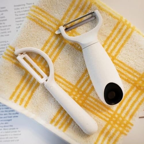 Wheat Straw Vegetable Peeler with Ceramic Blade (Ceramic Vegetable Peeler / Cream)