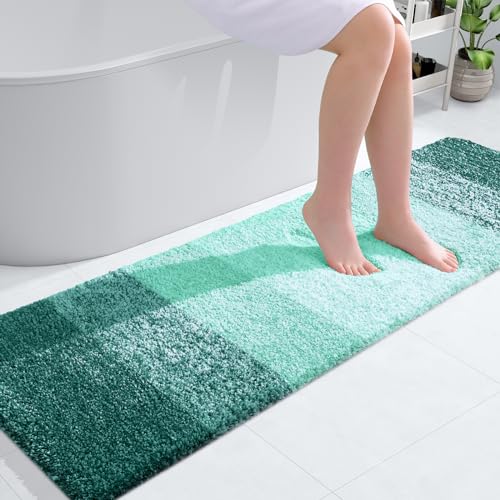 Bathroom Runner Rug 59x17 (59" X 17" / Blackish Green)