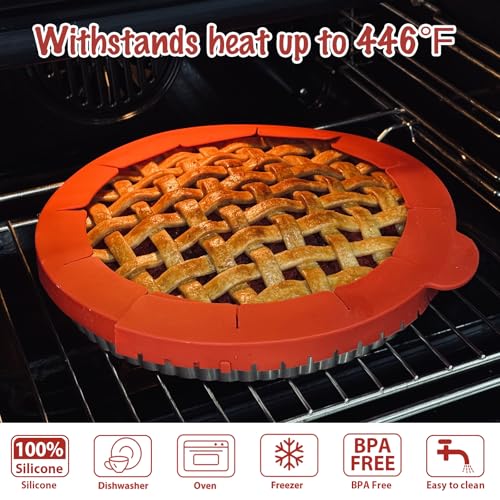 Pie Crust Protector Shield Adjustable Pie Crust Shield Fits 11.5