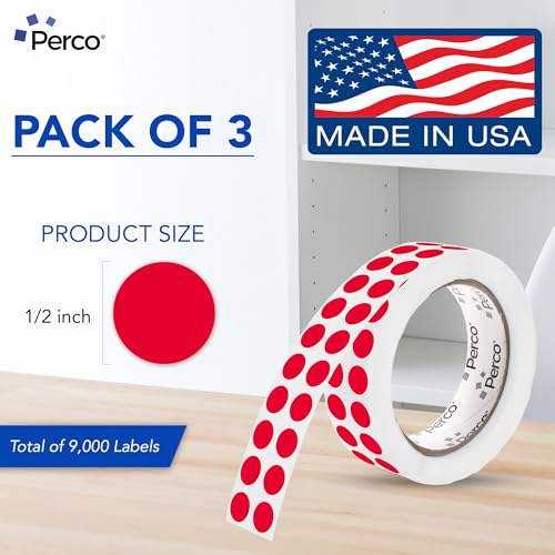 Red Perforated Round Circle Dot Sticker 1 (Red / 0.5 Inch)