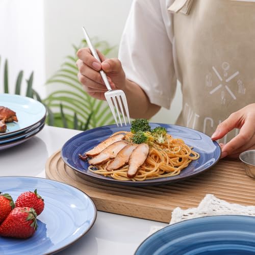 Ceramic Dinnerware Sets for 6 (Gradient Blue / 18 Pieces)