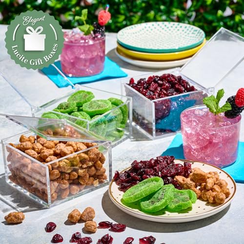 Dried Fruits & Mixed Nuts Acrylic Tower (Lucite Fruit & Nut Assortment)