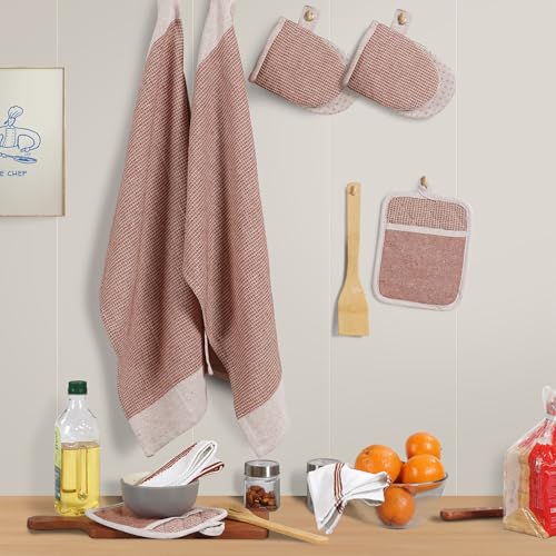 Potholders for Kitchens (10: Oven Mitts - Canyon Rose / Oven Mitt Set - 8 Pack)