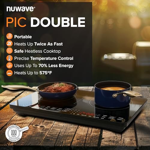 Double Pro Cooktop Induction Countertop Burner (Black)