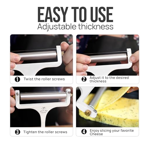 Stainless Steel Wire Cheese Slicer (Frosted White)