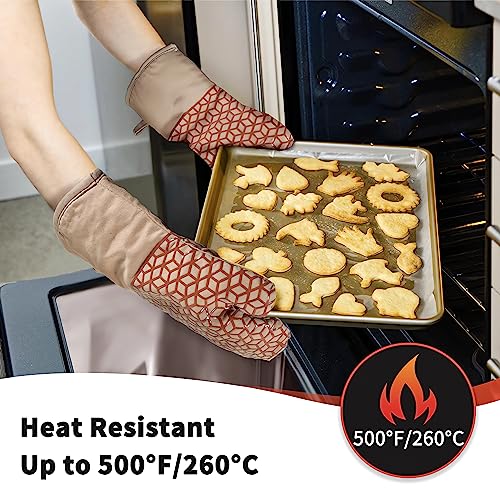 Oven Mitts And Pot Holders Set 6Pcs (Brown)