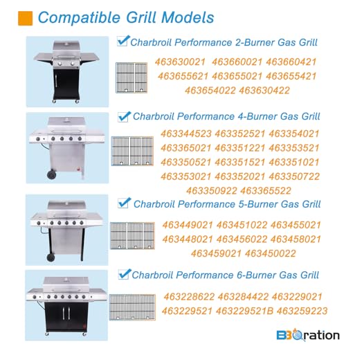 Grill Parts for Charbroil Performance 2 (17inch (2B Kit))