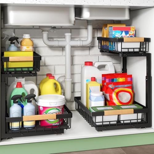 Under Sink Organizer (Black / 1 Pack)