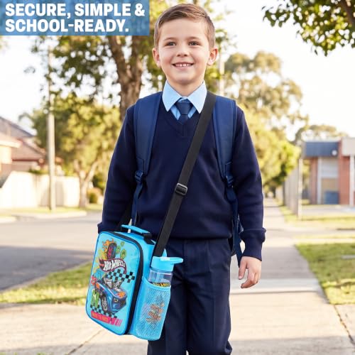 Hot Wheels Boys Lunch Box 3Pc Set (Multi Hot Wheels)