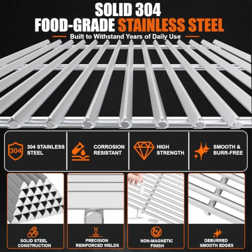 9.5 MM Grill Grates for Weber Genesis II 300 & LX 300 Series Grills (9.5MM 18.75" for Weber Genesis II 300)