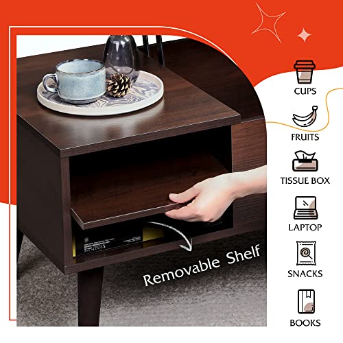 Lift Top Coffee Table with Hidden Storage (Espresso / 39" with Shelf)