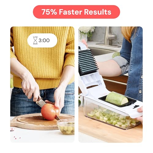 Pro Original Vegetable Chopper & Mandoline Slicer Kitchen Gadget (White / All-in-1)