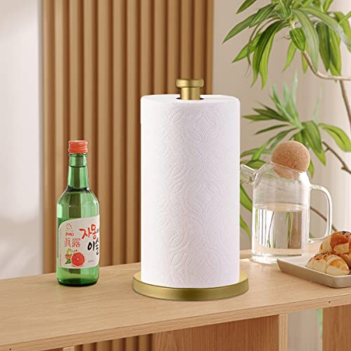 Stainless Steel Gold Paper Towel Holder Countertop for Kitchen Bathroom