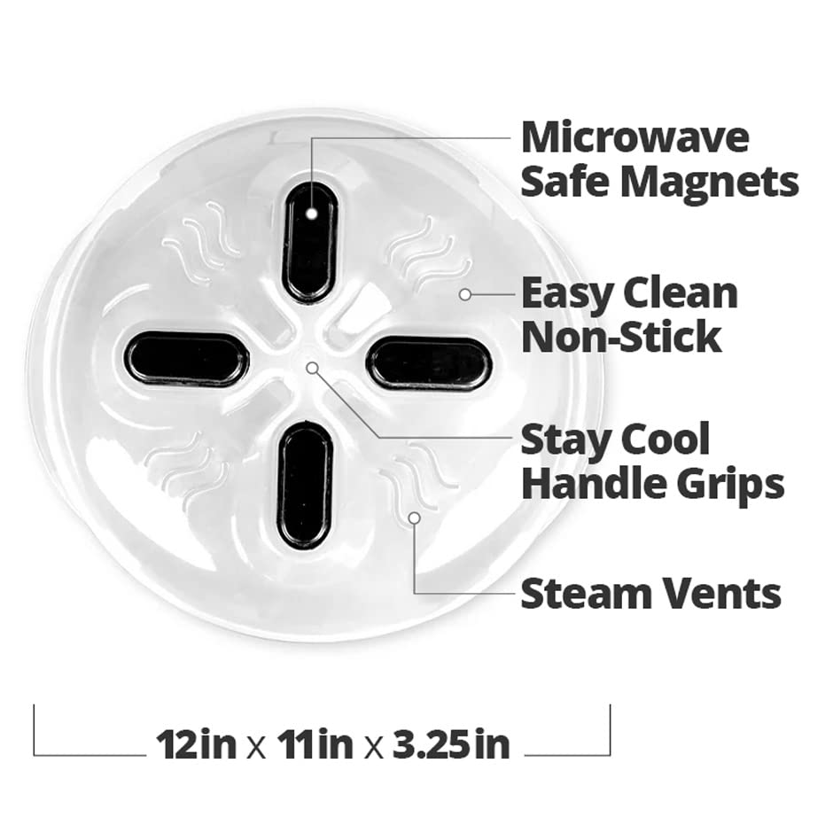 Magnetic Microwave Splatter Cover for Food (Onyx Black)