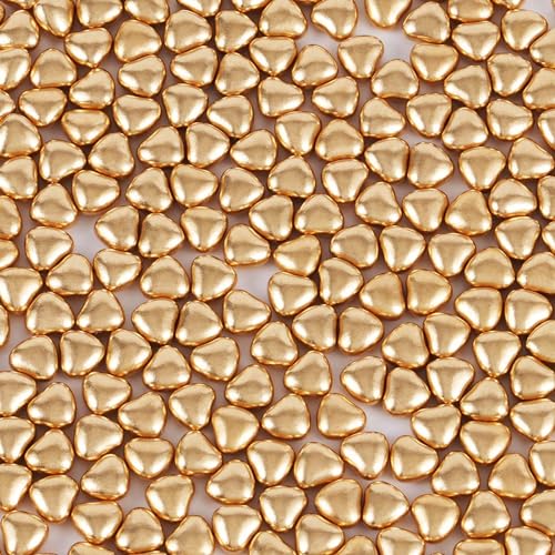 Gold Heart Shapes Sprinkles (4.58 Ounce)